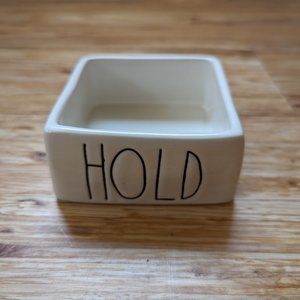 Rae Dunn "Hold" square office container organizer